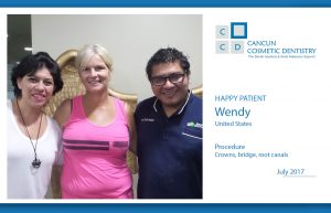 This patient loved her Cosmetic Dentistry in Cancun!